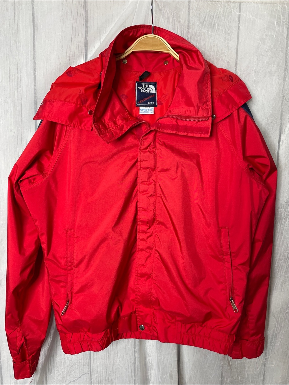 The North Face Men's Bright Red gore tex shell